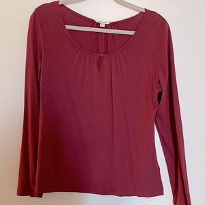 White Stuff UK Brand - red long sleeve top Size 10 US (UK 14)